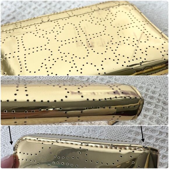 Kate Spade Metro Spade Neda Continental Zip Wallet Metallic Gold - Picture 5 of 10